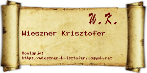 Wieszner Krisztofer névjegykártya