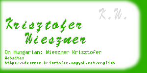 krisztofer wieszner business card